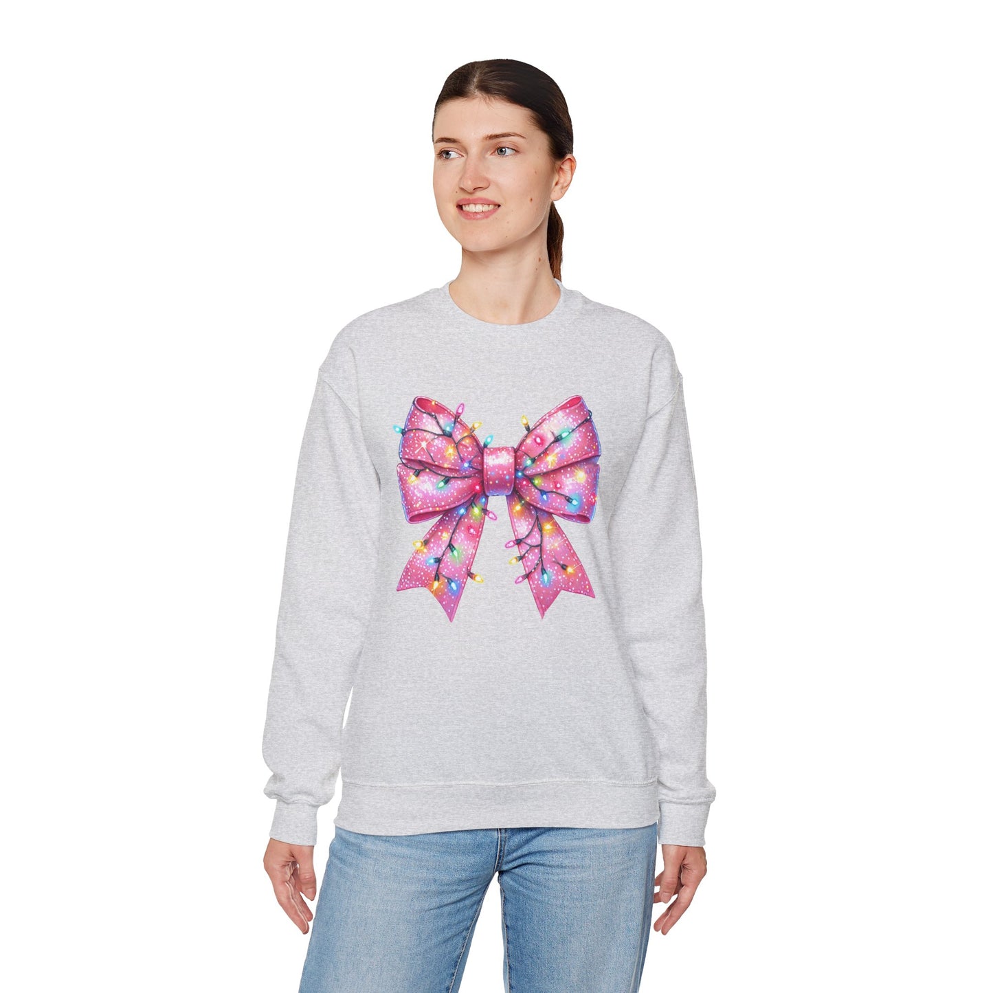 Big Pink Bow Unisex Heavy Blend™ Crewneck Sweatshirt - sizes S - 3X