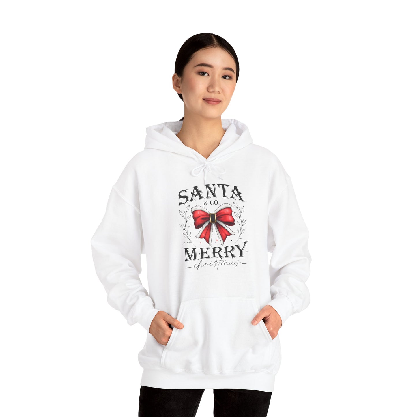 Santa and Co Merrey Christmas bow Unisex Heavy Blend™ Hooded Sweatshirt - sizes S - 5X