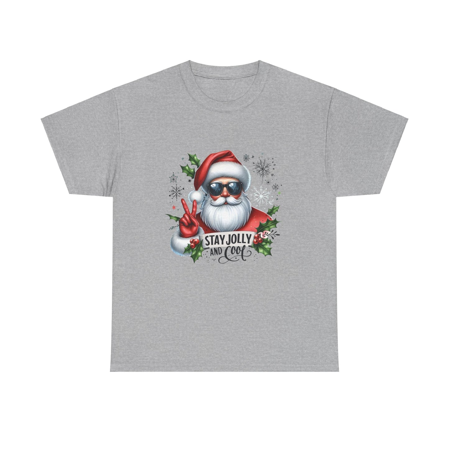 Christmas Tee - Cool Jolly Santa Design - Unisex T-Shirt