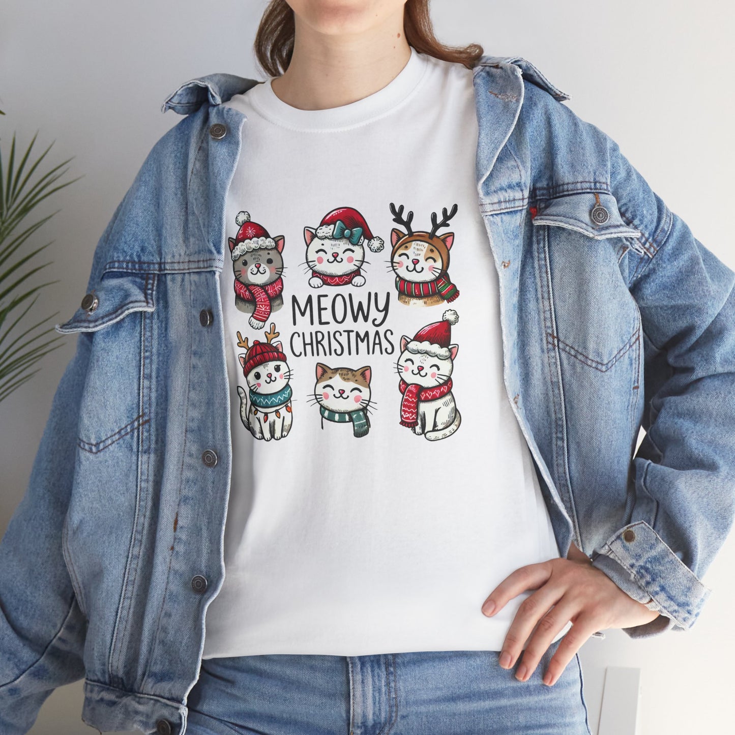 Meowy Christmas Unisex T-shirt - sizes S - 5X