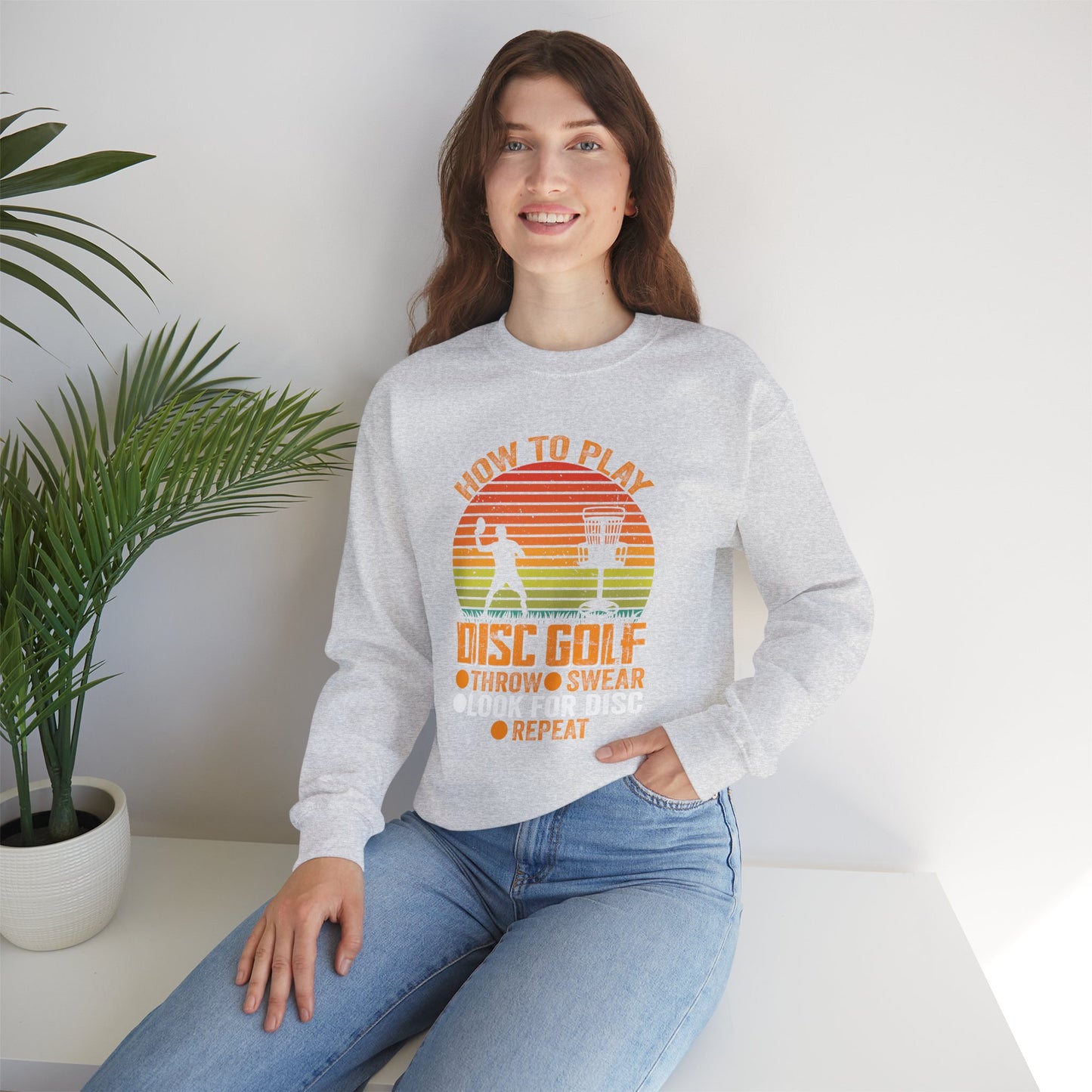 How to Disc Golf Unisex Heavy Blend™ Crewneck Sweatshirt - size S - 5X