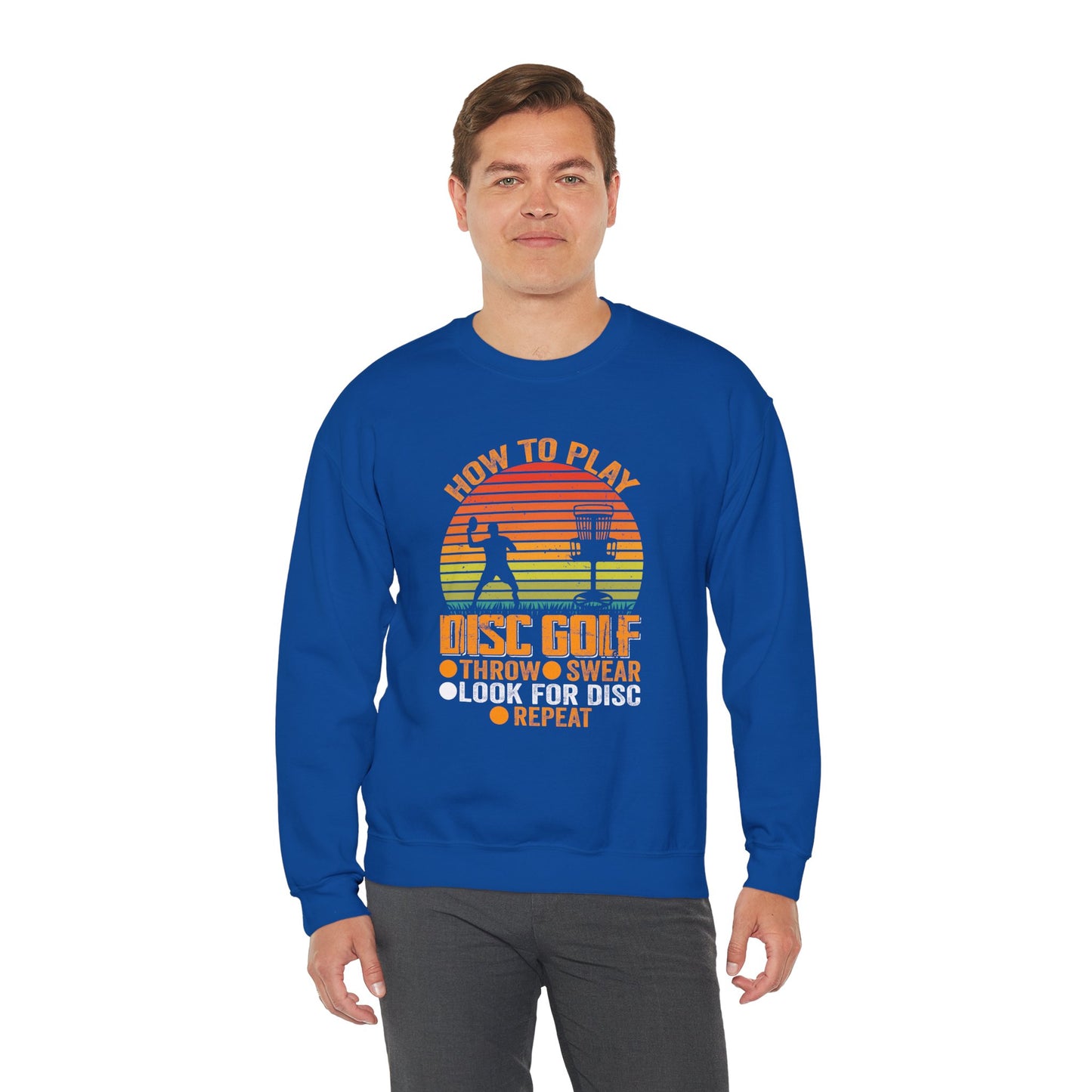 How to Disc Golf Unisex Heavy Blend™ Crewneck Sweatshirt - size S - 5X