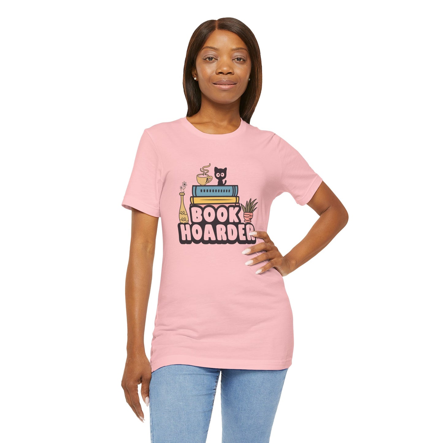 Book Hoarder Unisex Tee - Cat Lover Book Lover Funny Gift - sizes S - 3X