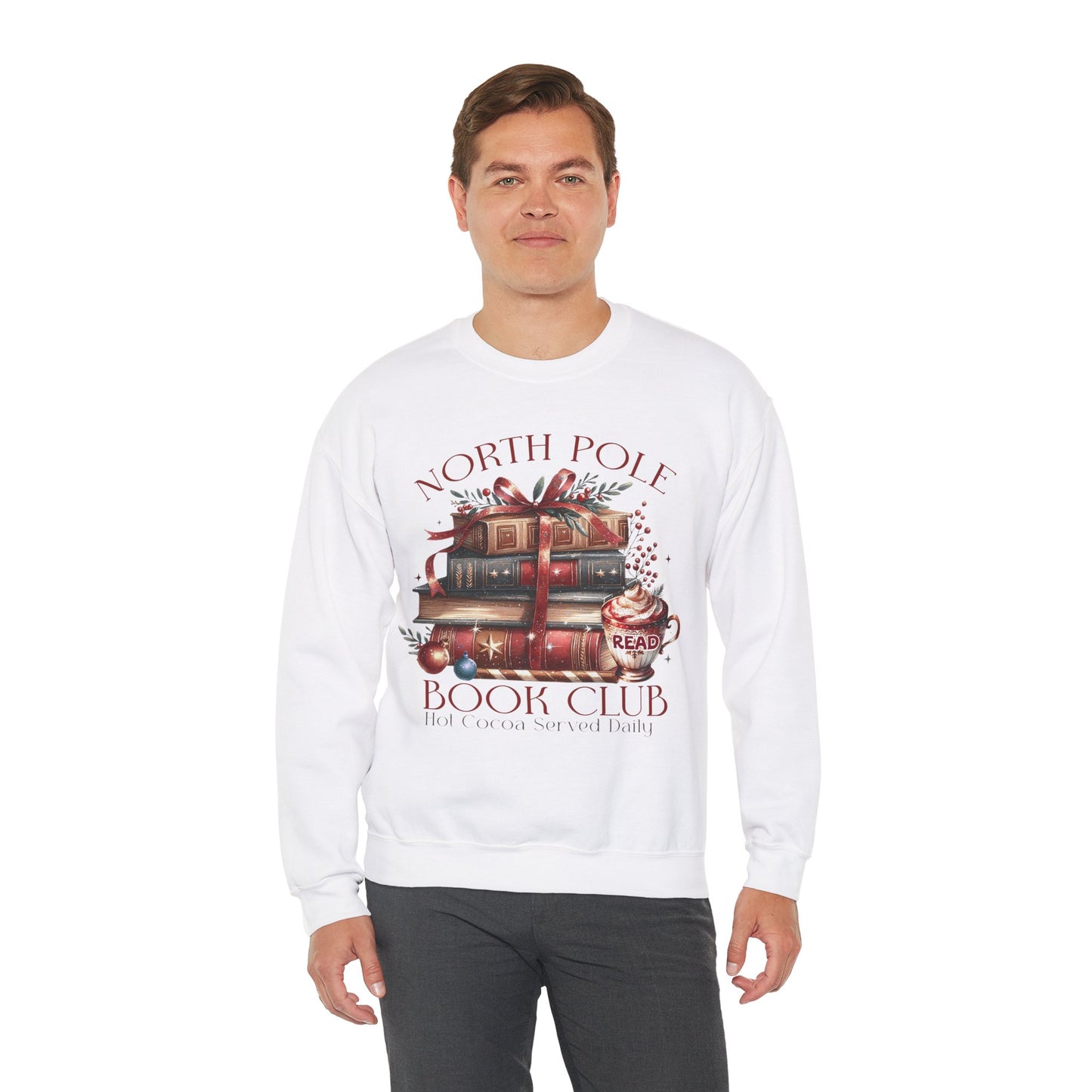 North Pole Book Club Unisex Heavy Blend Crewneck Sweatshirt - S - 5X