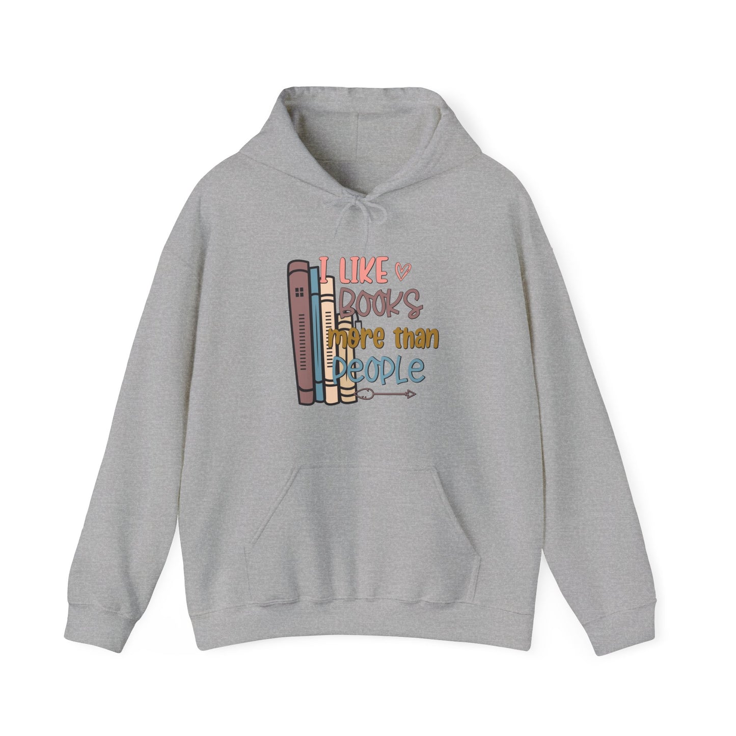 I like books more than people Unisex Heavy Blend™ Hooded Sweatshirt - sizes S - 3X