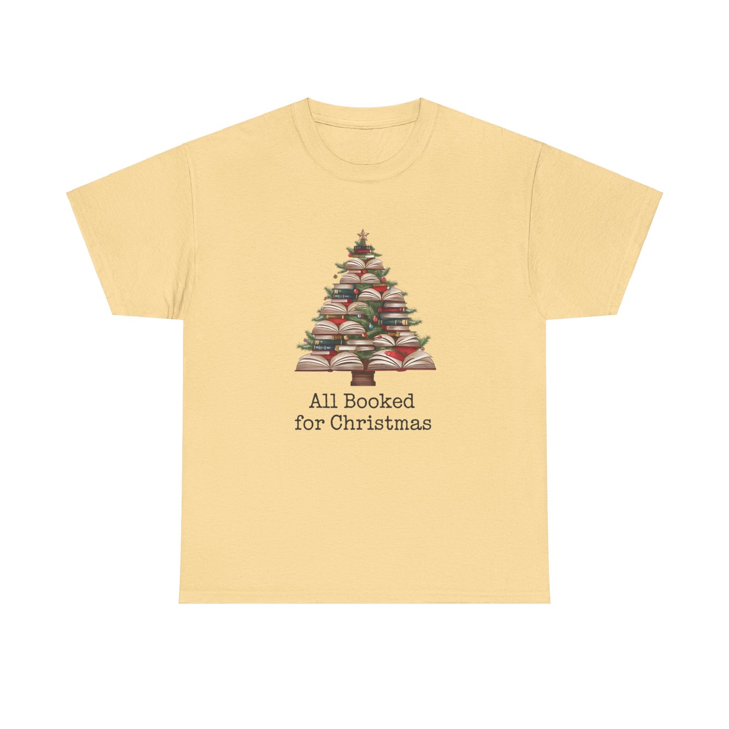 All Booked for Christmas, Book Christmas Tree T-shirt - sizes S - 5X