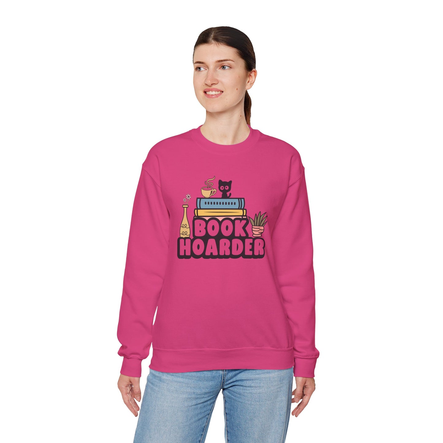 Book Hoarder Unisex Heavy Blend Sweatshirt - size S - 3X