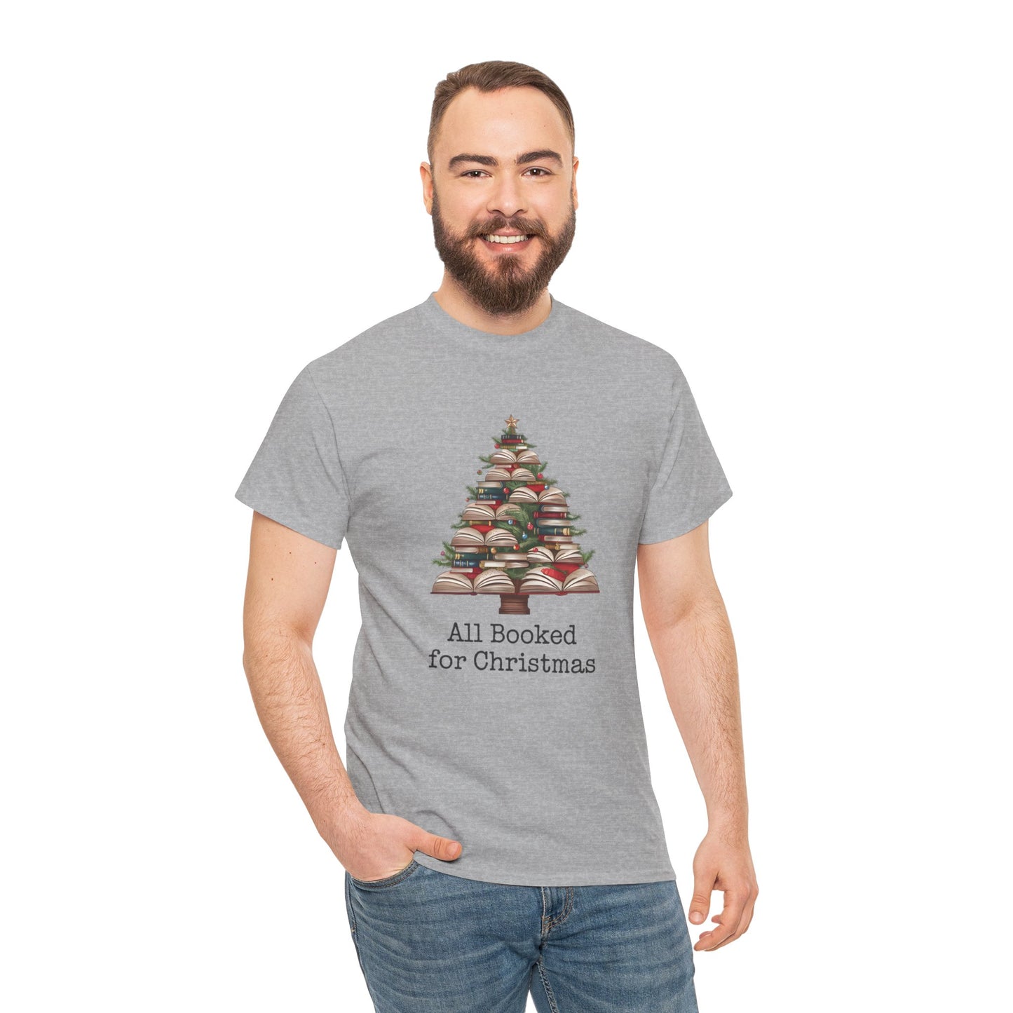 All Booked for Christmas, Book Christmas Tree T-shirt - sizes S - 5X