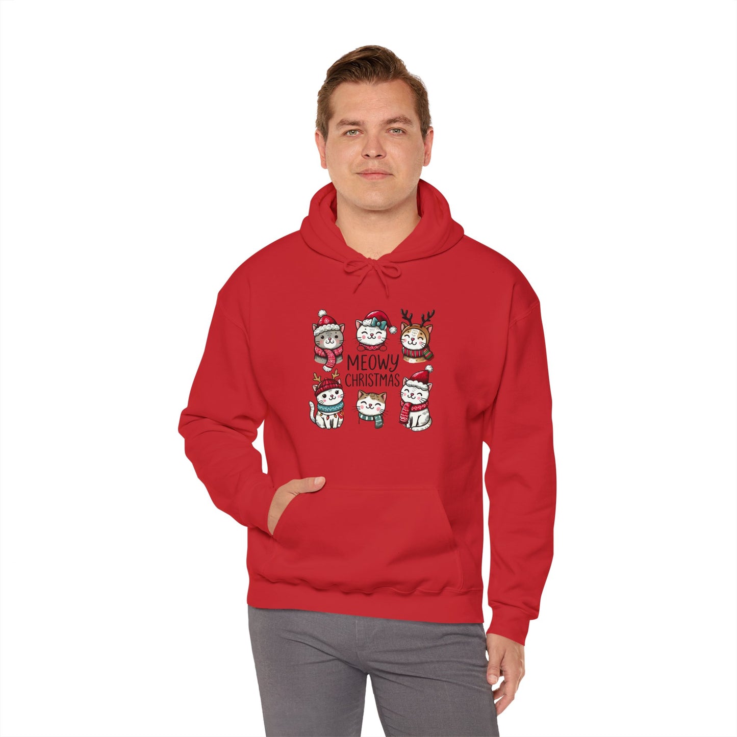 Meowy Christmas Hooded Sweatshirt - sizes S - 5X