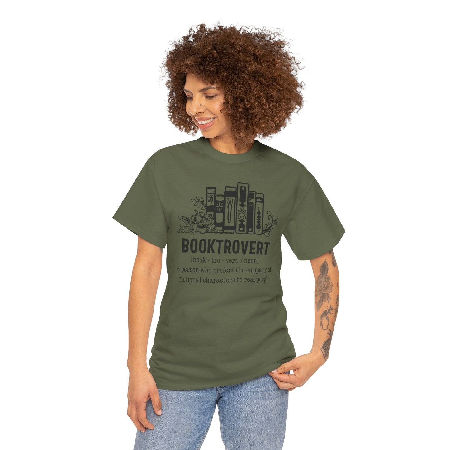 Booktrovert Definition Unisex Heavy Cotton Tee