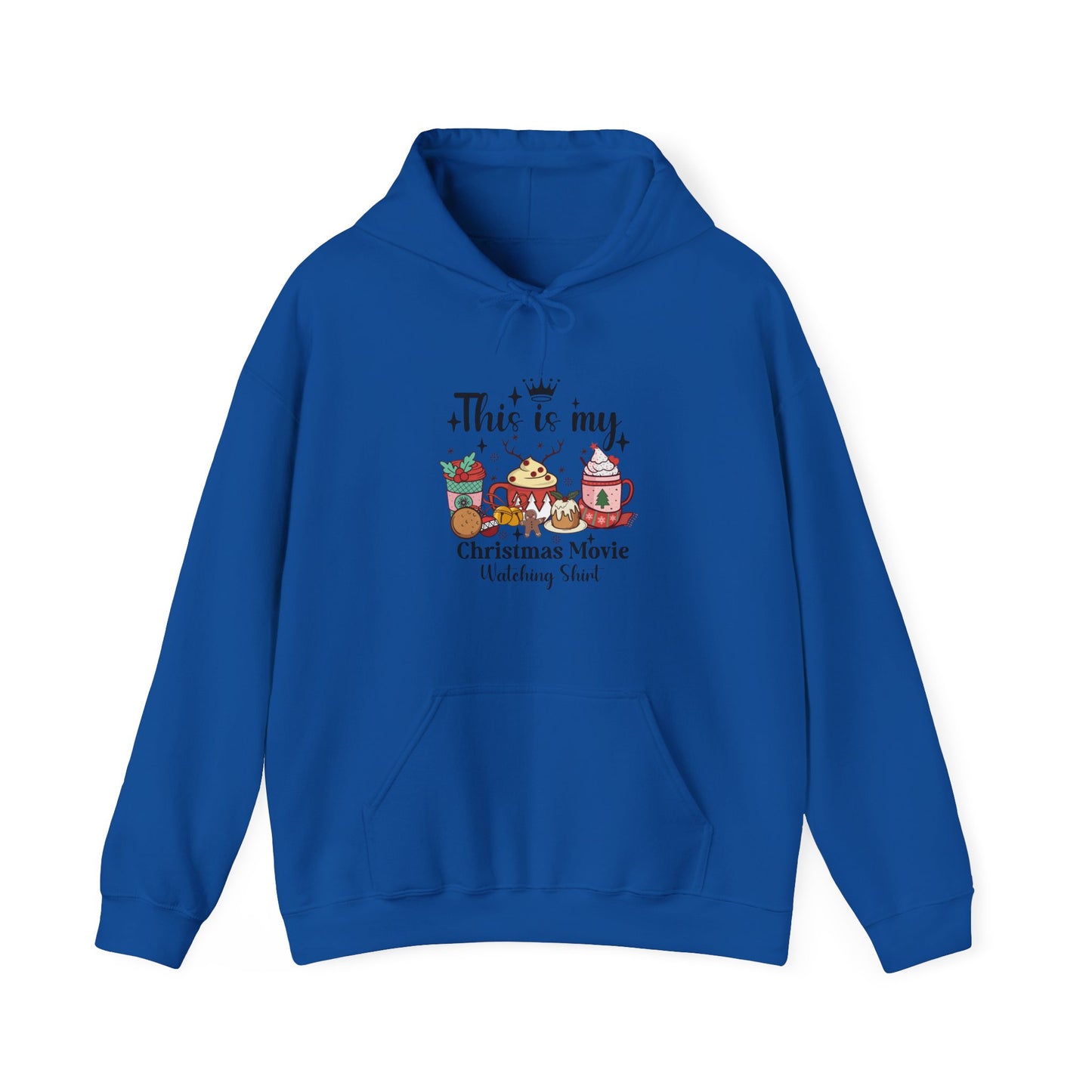 Christmas Movie Watching Heavy Blend Hoodie - cozy, warm, festive sweatshirt