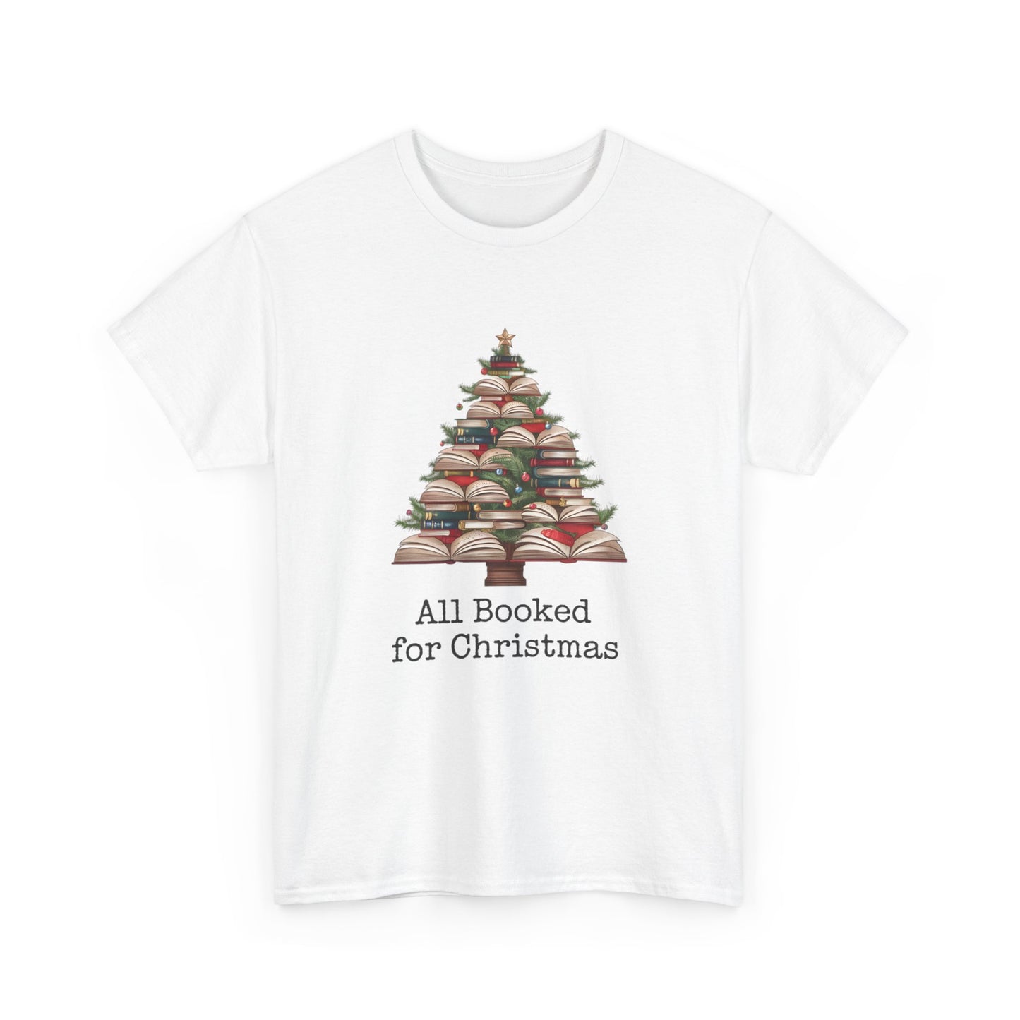 All Booked for Christmas, Book Christmas Tree T-shirt - sizes S - 5X