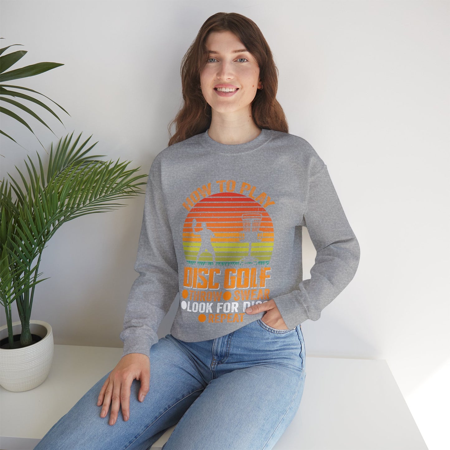 Disc Golf Unisex Heavy Blend Crewneck Sweatshirt - Sizes S - 5X