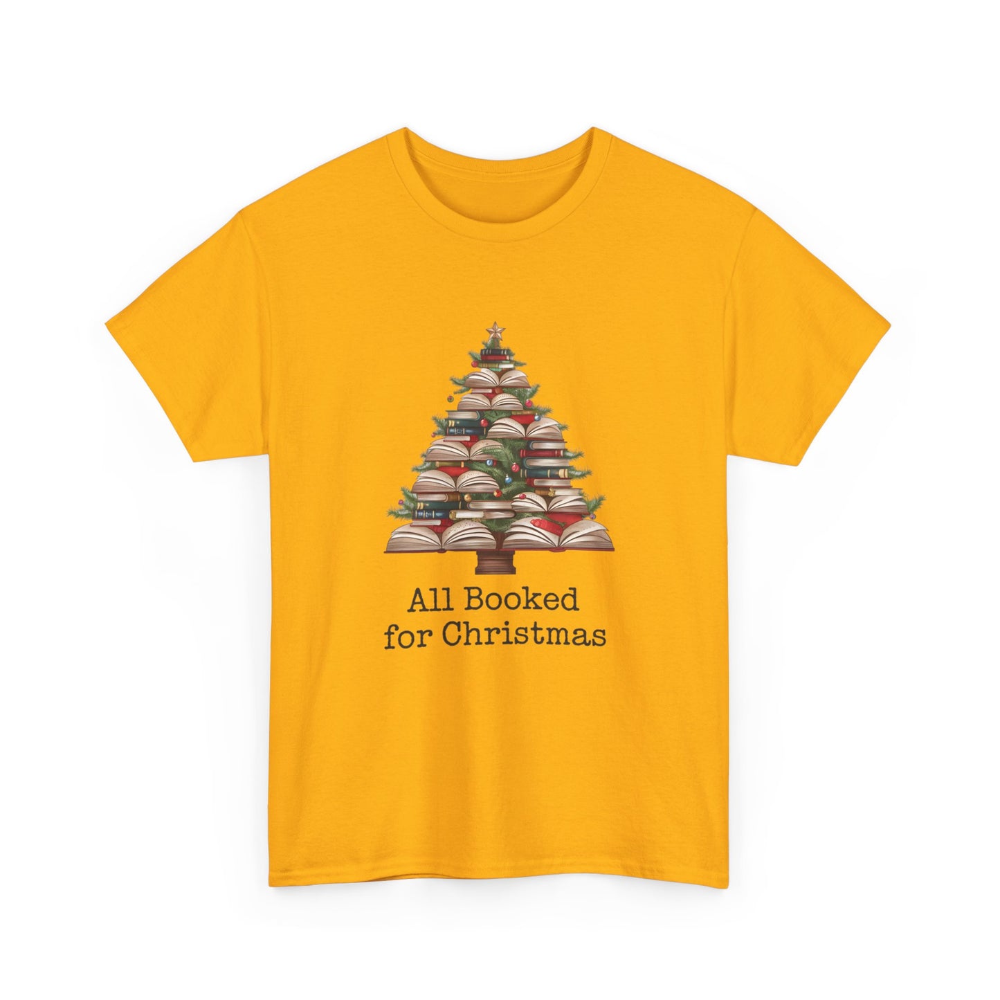 All Booked for Christmas, Book Christmas Tree T-shirt - sizes S - 5X