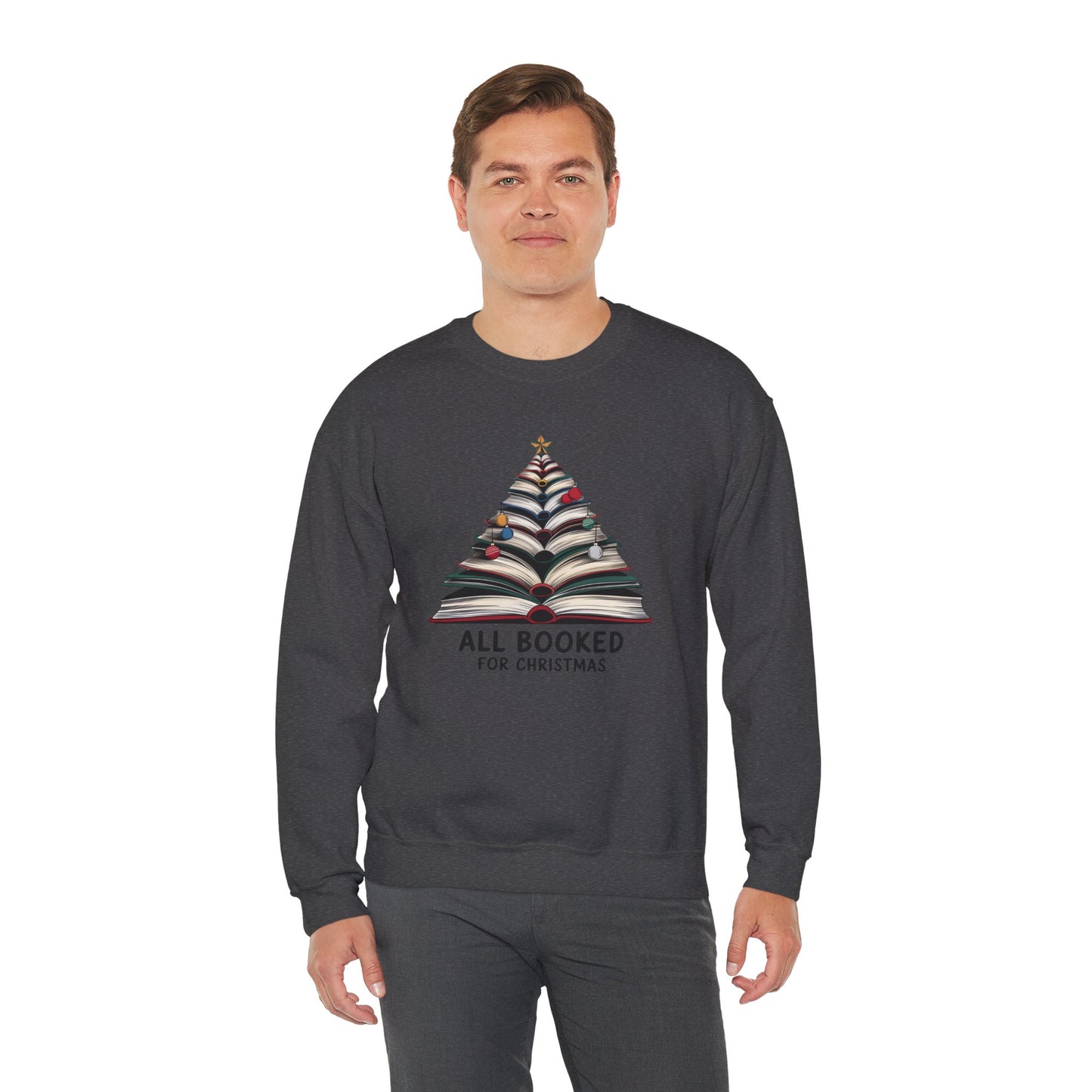 All Booked for Christmas Unisex Heavy Blend™ Crewneck Sweatshirt - sizes S - 3X