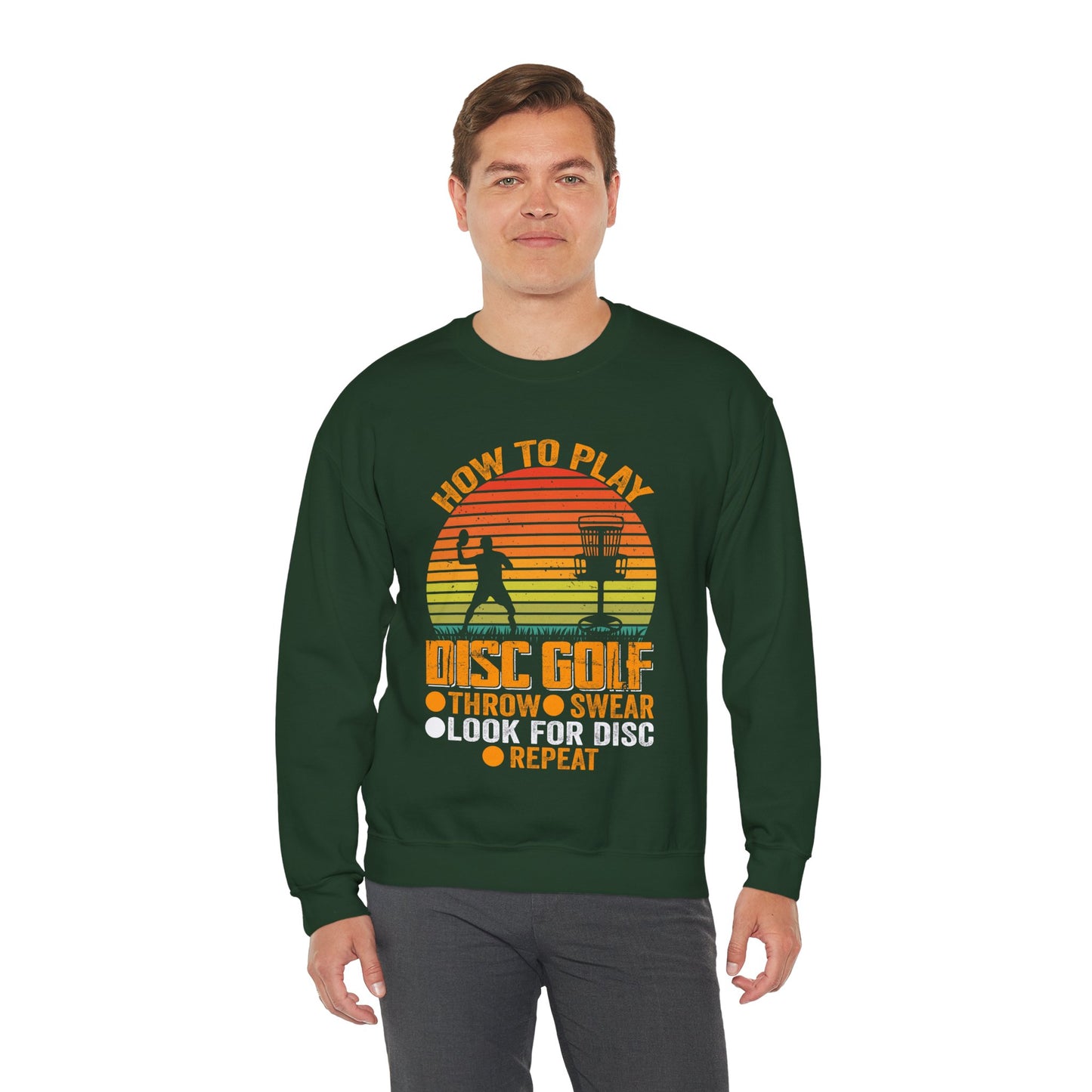 Disc Golf Unisex Heavy Blend Crewneck Sweatshirt - Sizes S - 5X