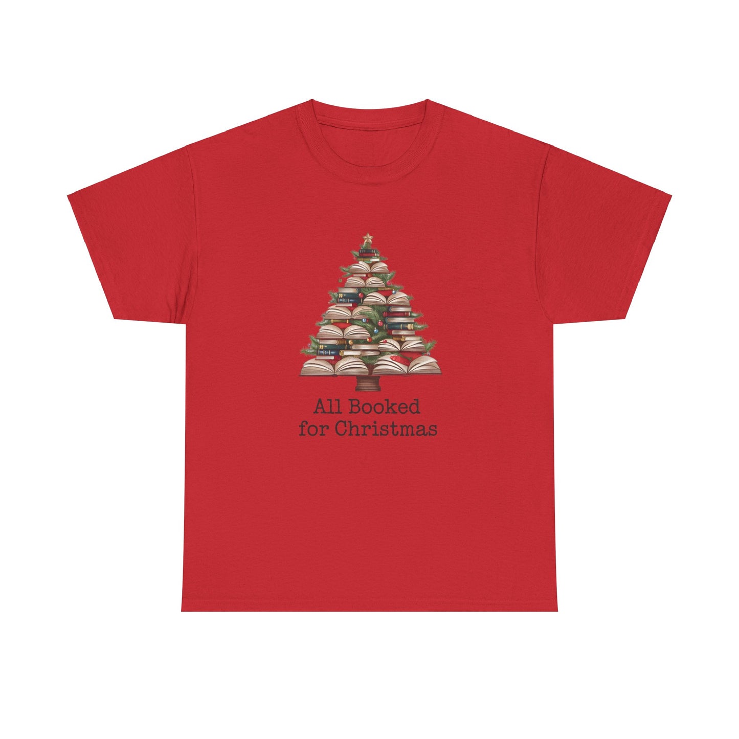 All Booked for Christmas, Book Christmas Tree T-shirt - sizes S - 5X