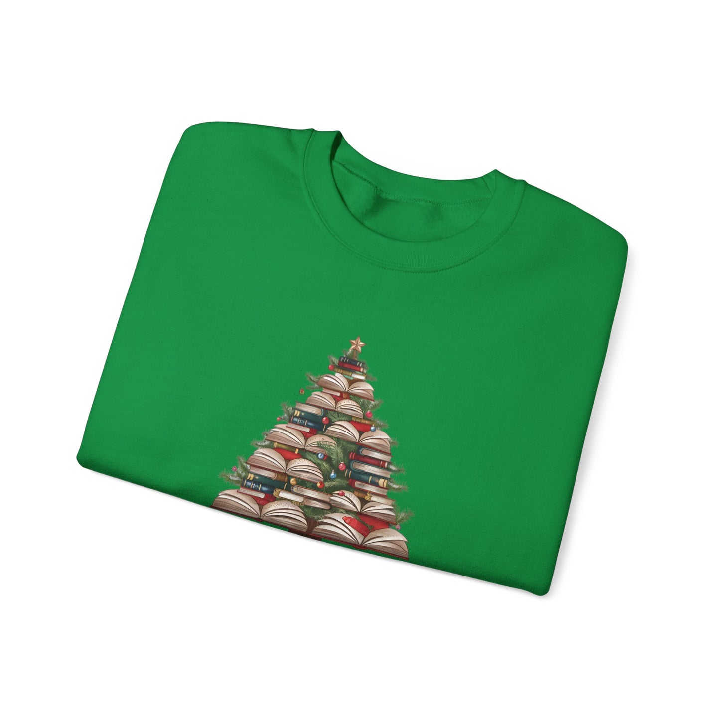 All Booked for Christmas, Book Christmas tree, Unisex Heavy Blend Crewneck Sweatshirt - sizes S - 3X