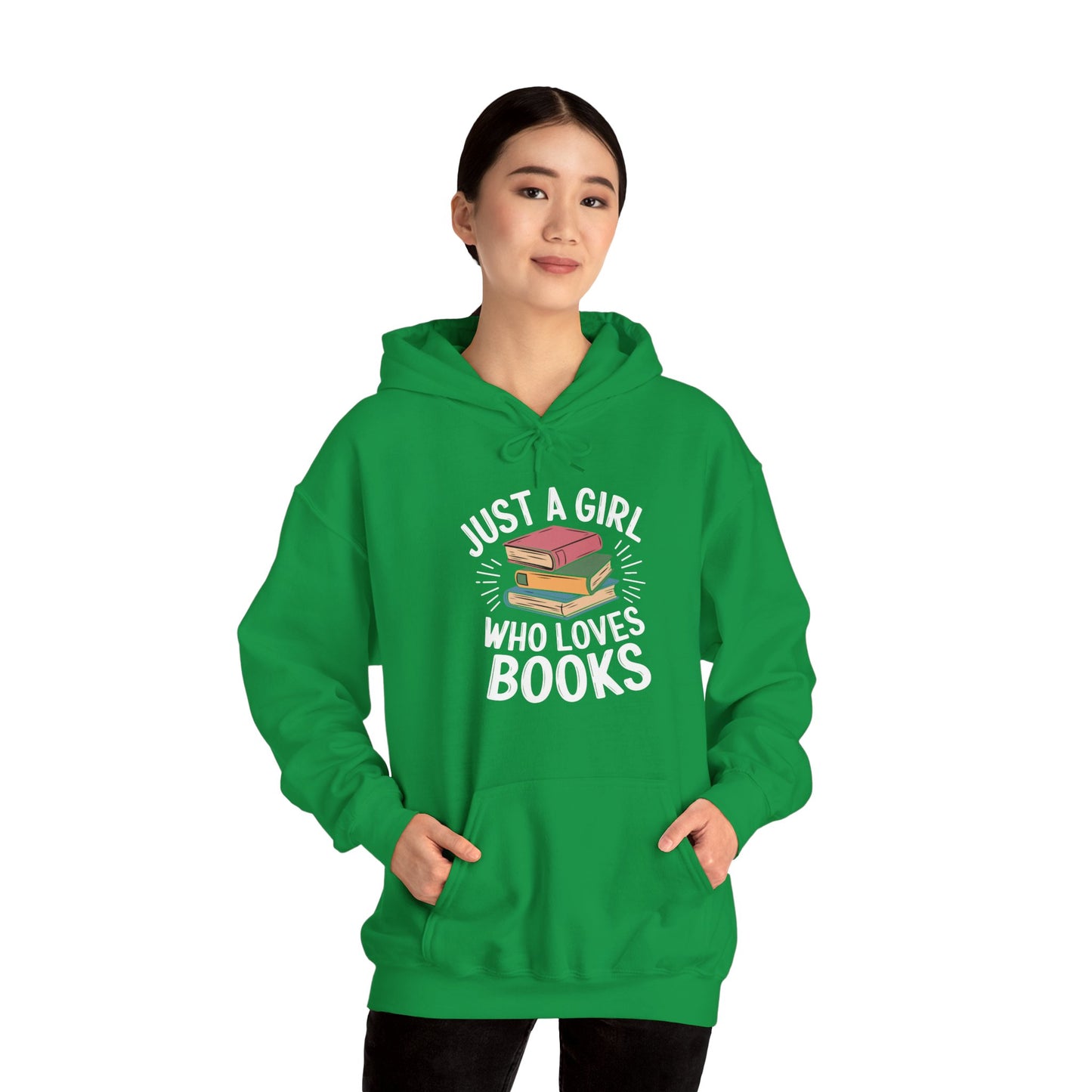 Just a Girl Who Loves Books Unisex Heavy Blend™ Hooded Sweatshirt - sizes S - 5X