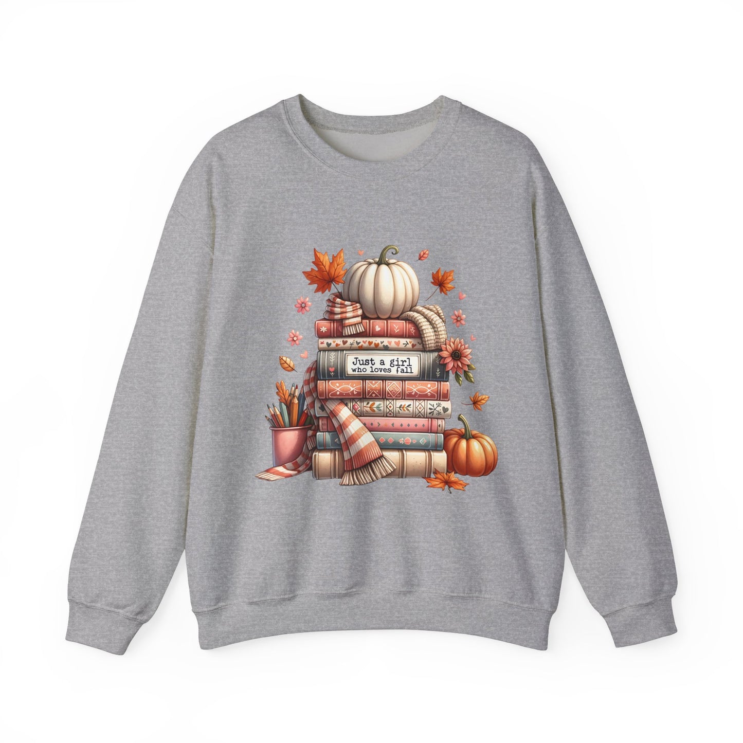 Just A Girl Who Loves Fall Unisex Heavy Blend™ Crewneck Sweatshirt