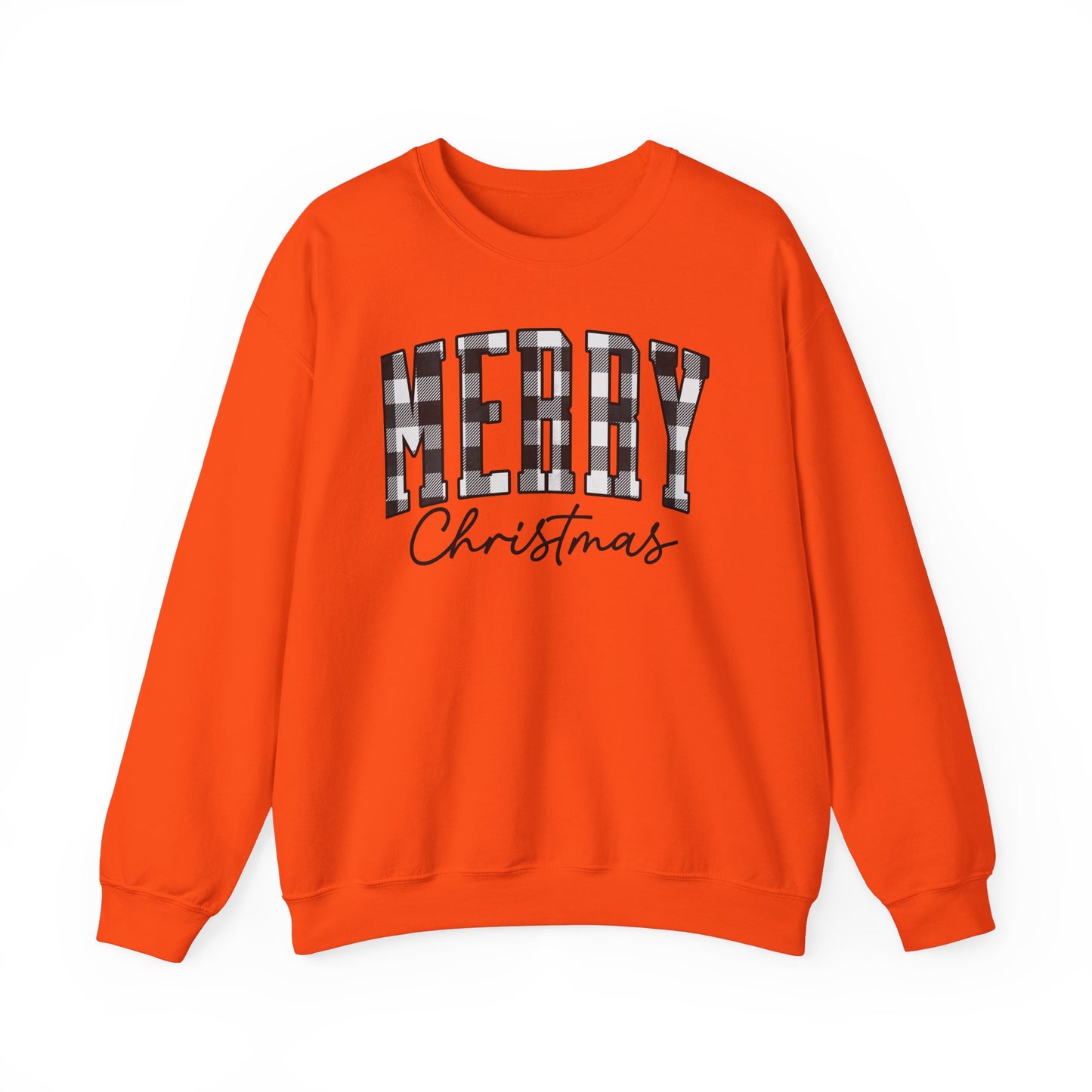 Buffalo Plaid Merry Christmas Unisex Heavy Blend™ Crewneck Sweatshirt - sizes S - 3X