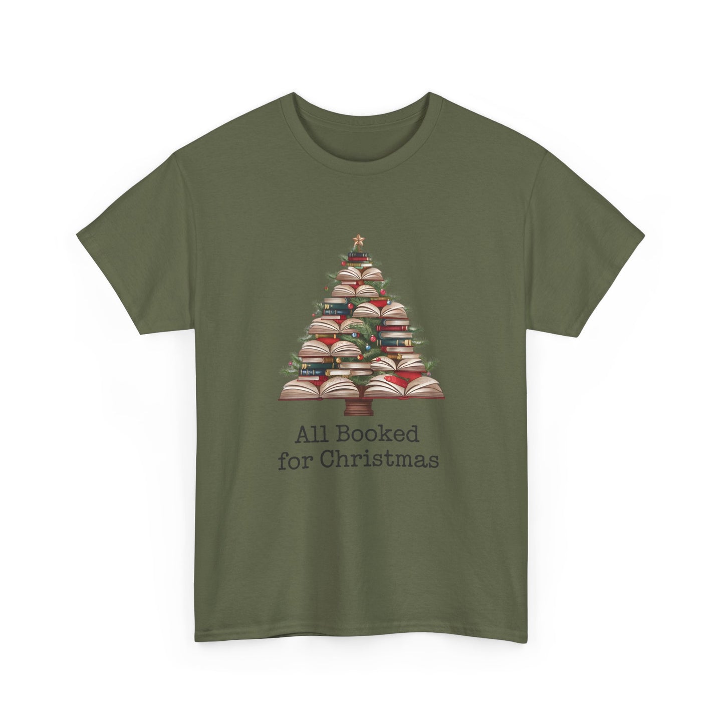 All Booked for Christmas, Book Christmas Tree T-shirt - sizes S - 5X