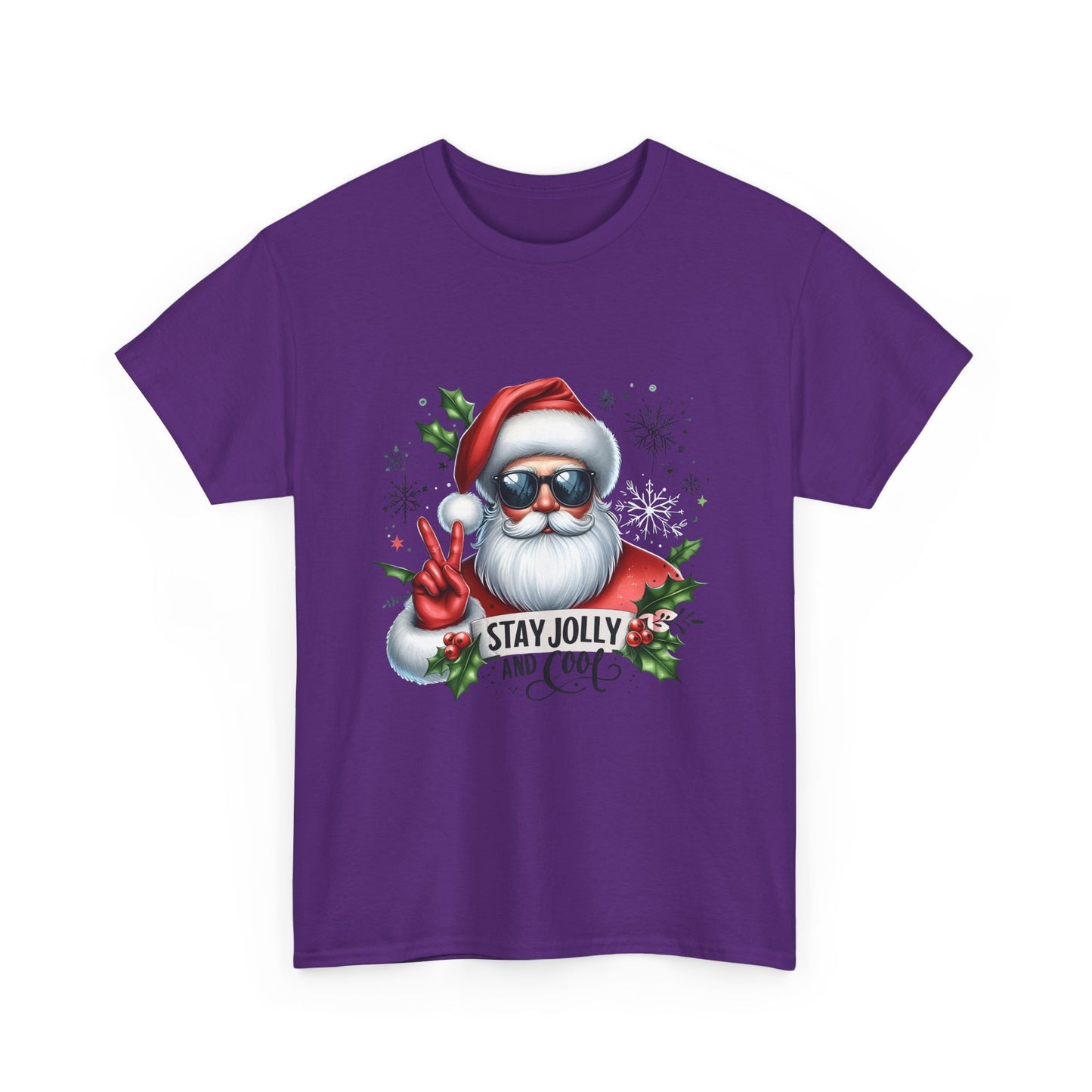 Christmas Tee - Cool Jolly Santa Design - Unisex T-Shirt