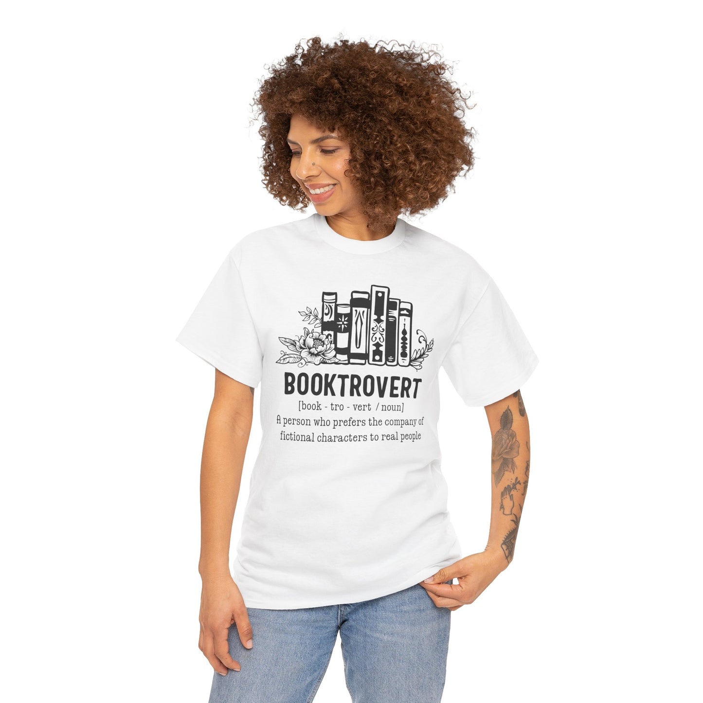 Booktrovert Definition Unisex Heavy Cotton Tee