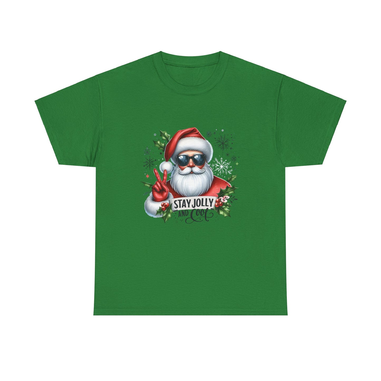 Christmas Tee - Cool Jolly Santa Design - Unisex T-Shirt