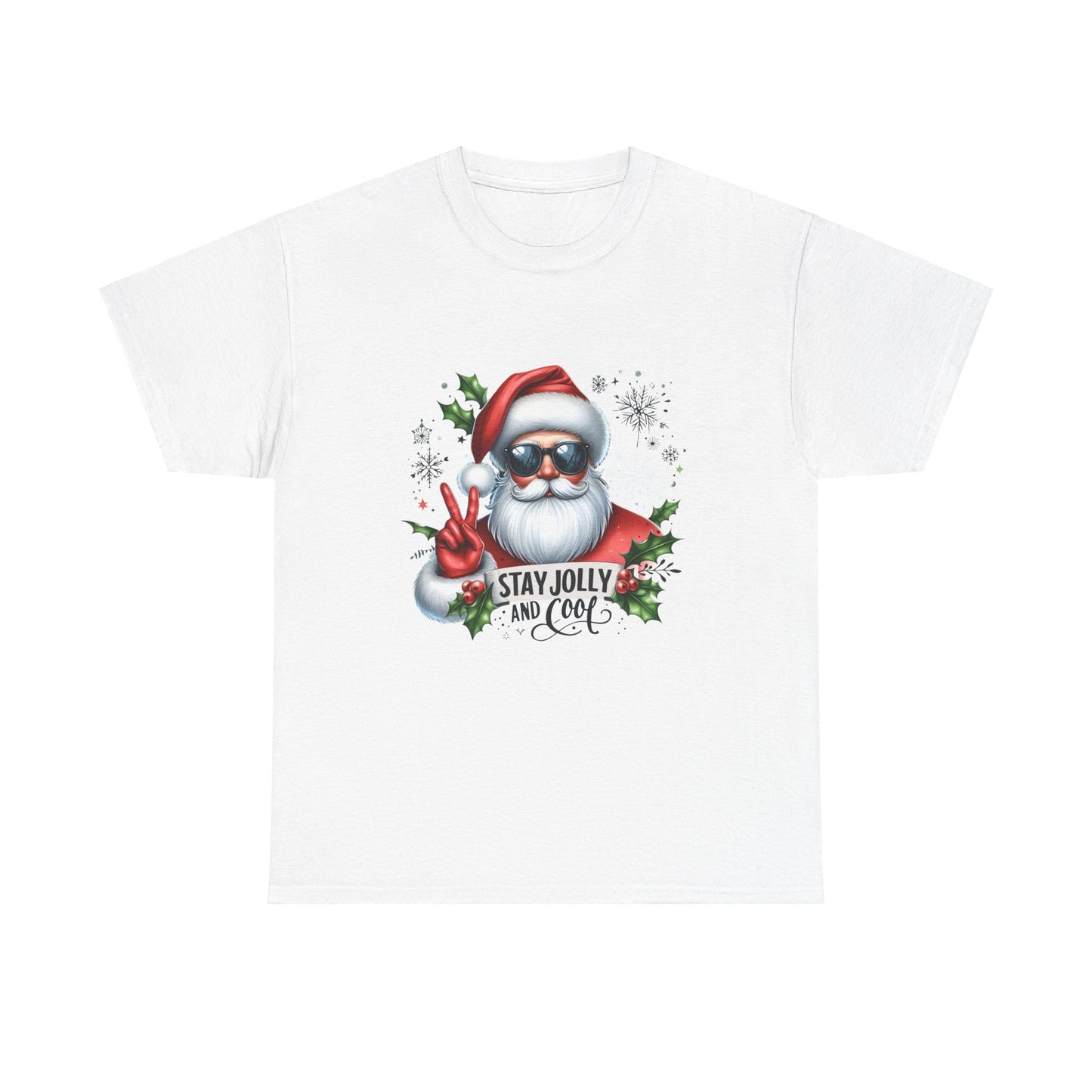 Christmas Tee - Cool Jolly Santa Design - Unisex T-Shirt