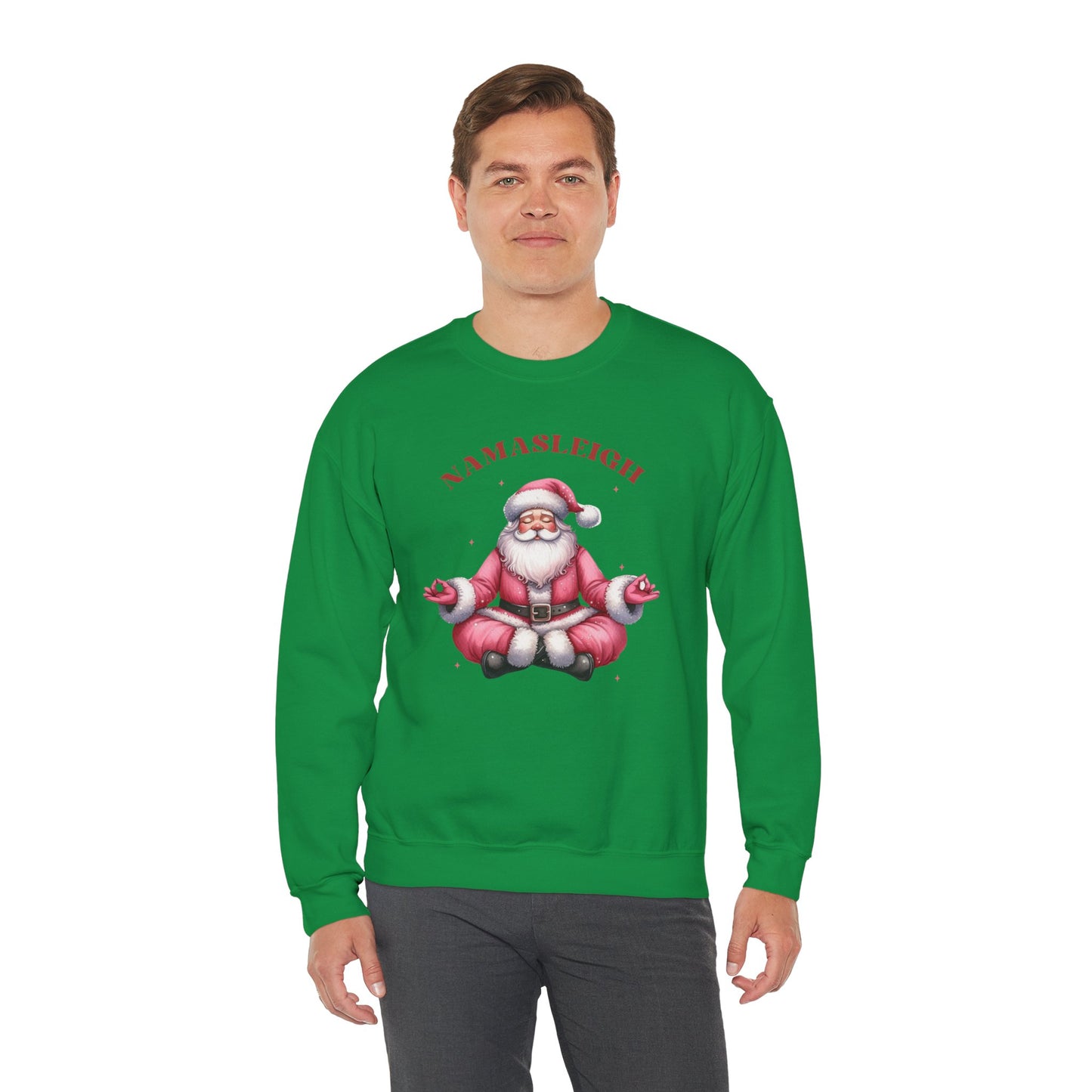 Namasleigh Santa Unisex Heavy Blend Crewneck Sweatshirt - Sizes S - 5X