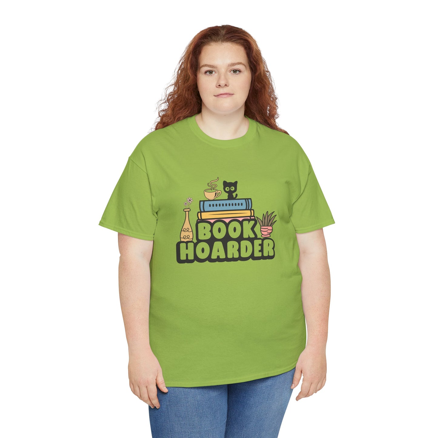 Book Hoarder Unisex Tee - Funny Cat Lover Book Lover Gift - sizes S - 5X