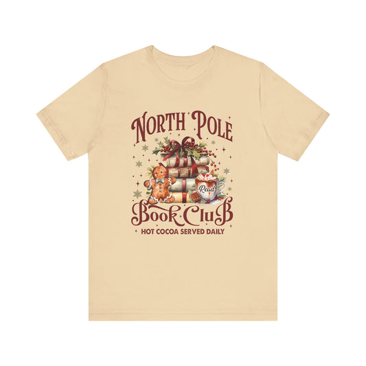 North Pole Book Club Unisex Jersey Short Sleeve Tee - size S - 3X