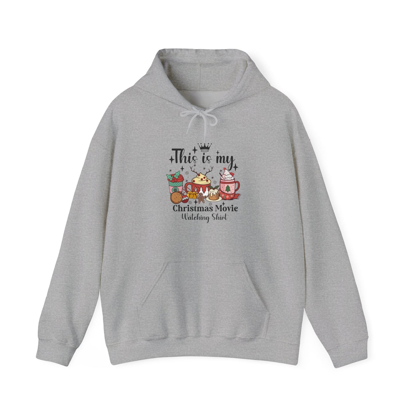 Christmas Movie Watching Heavy Blend Hoodie - cozy, warm, festive sweatshirt