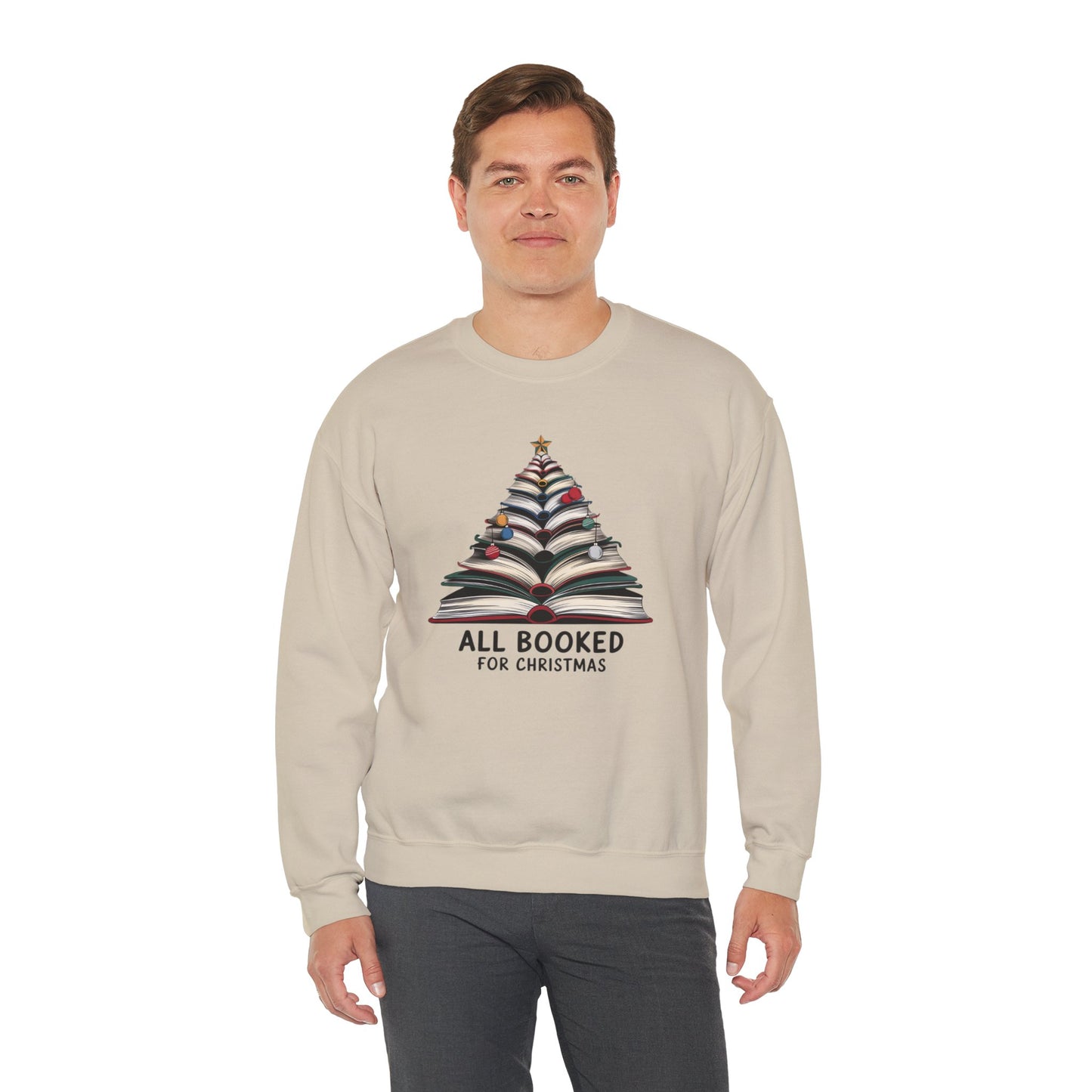 All Booked for Christmas Unisex Heavy Blend™ Crewneck Sweatshirt - sizes S - 3X