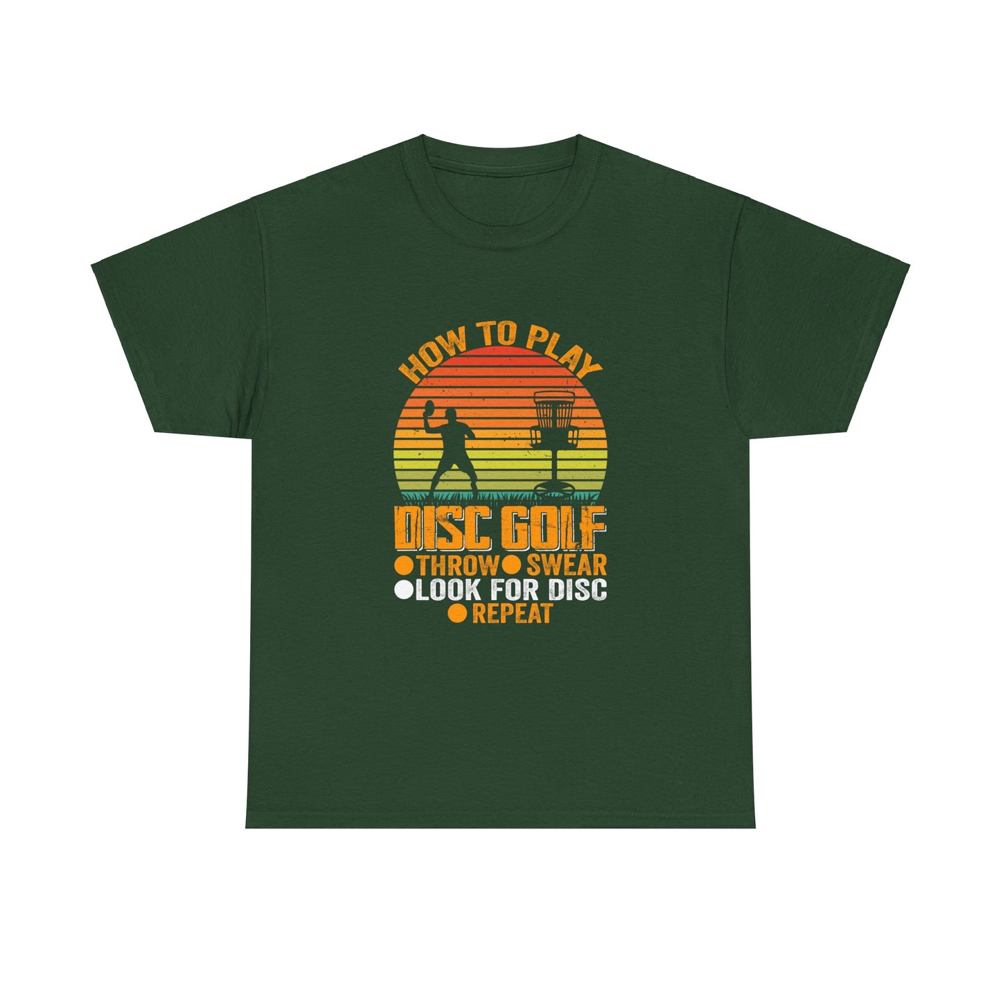 How to Play Disc Golf Unisex Heavy Cotton Tee - sizes S - 5X