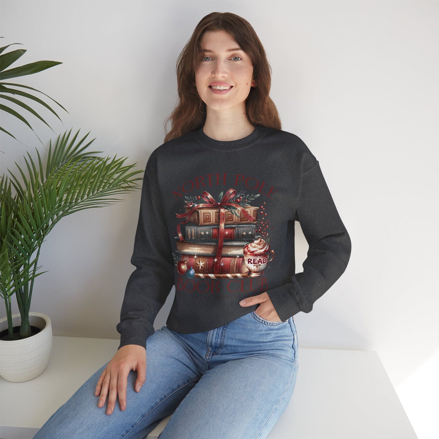 North Pole Book Club Unisex Heavy Blend Crewneck Sweatshirt - S - 5X