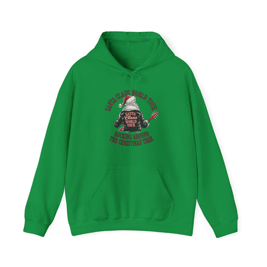 Santa Claus World Tour Heavy Blend Hooded Sweatshirt - Christmas Holiday Cozy Music - sizes S - 5X