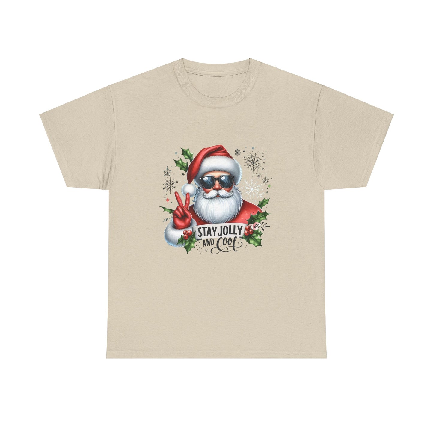 Christmas Tee - Cool Jolly Santa Design - Unisex T-Shirt