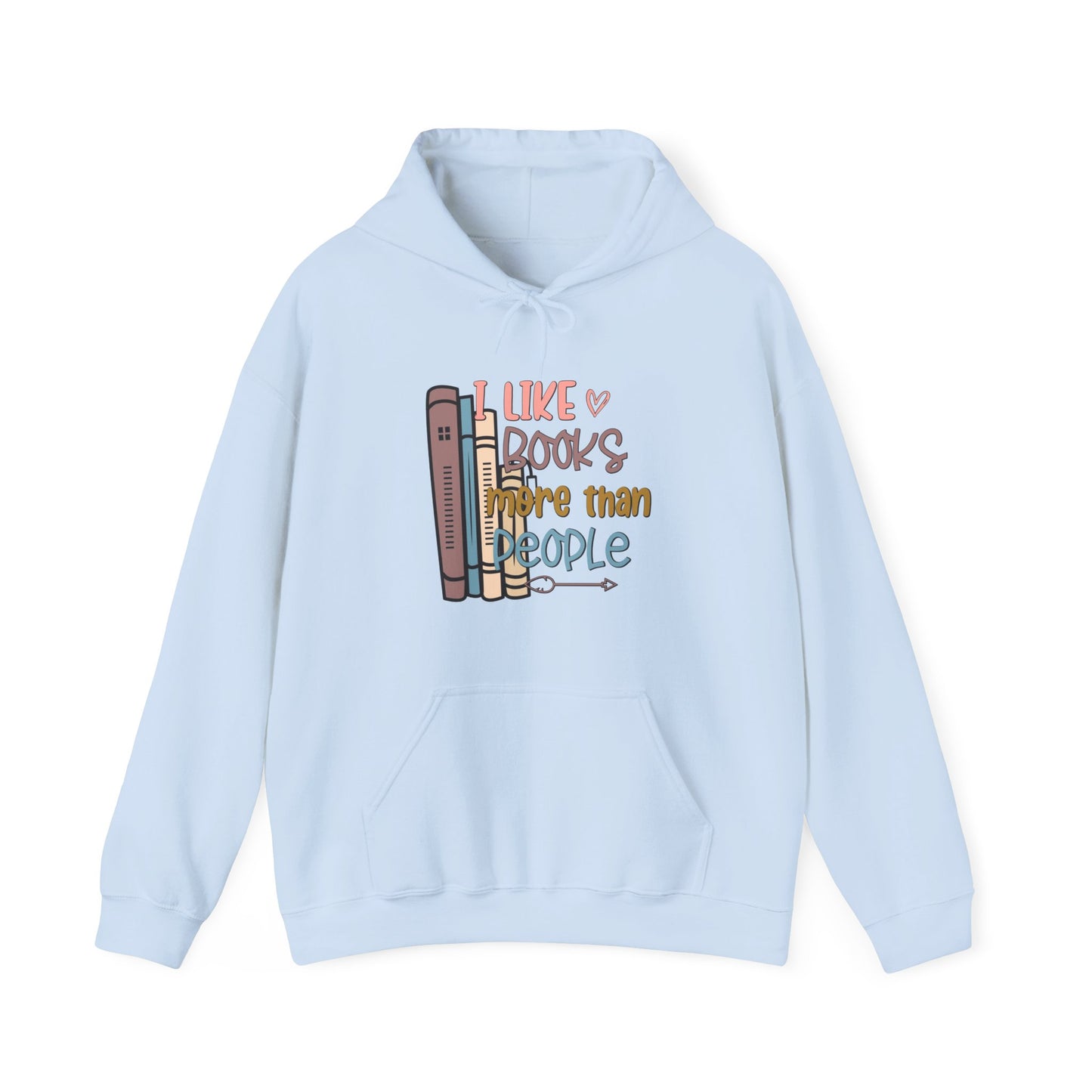 I like books more than people Unisex Heavy Blend™ Hooded Sweatshirt - sizes S - 3X