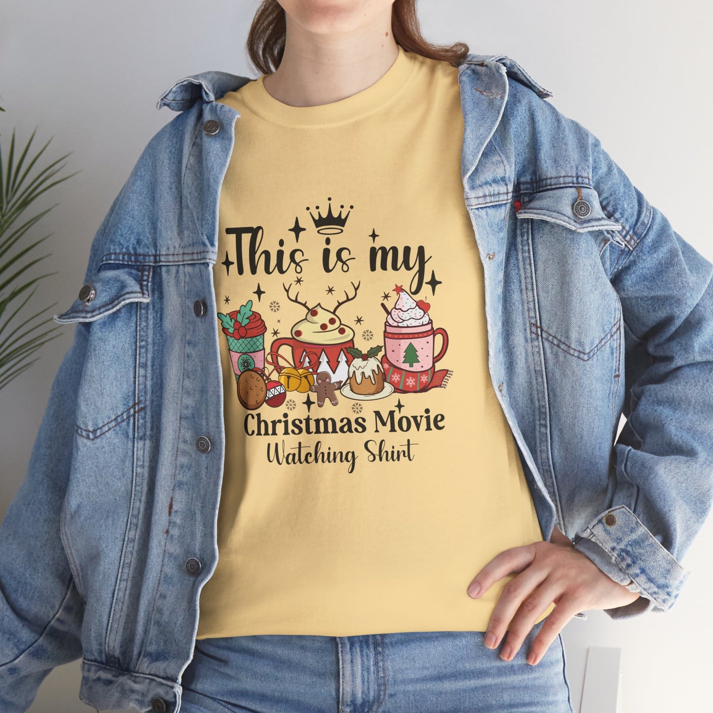 Christmas Movie Watching Unisex Heavy Cotton Tee - T-shirt