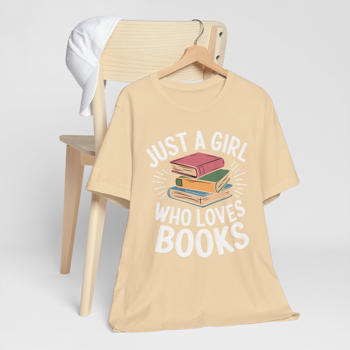 Just a Girl Who Loves Books Unisex Jersey Short Sleeve Tee - S - 3X