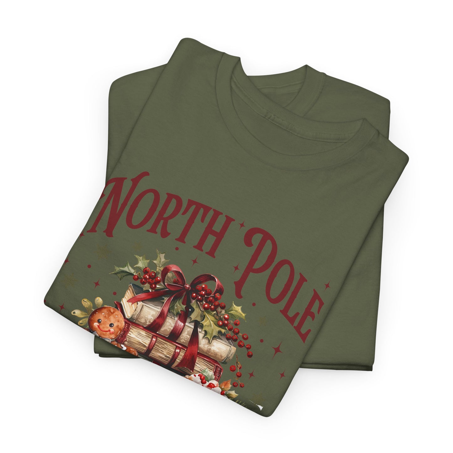 North Pole Book Club Unisex Heavy Cotton Tee - Sizes S - 5X