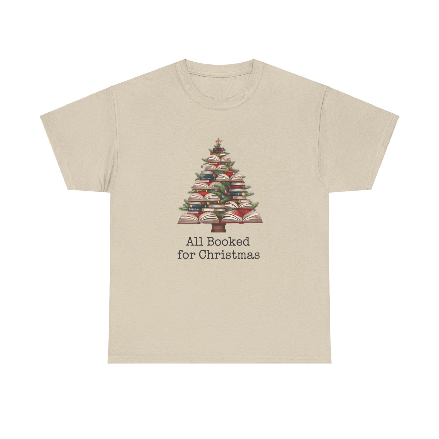 All Booked for Christmas, Book Christmas Tree T-shirt - sizes S - 5X