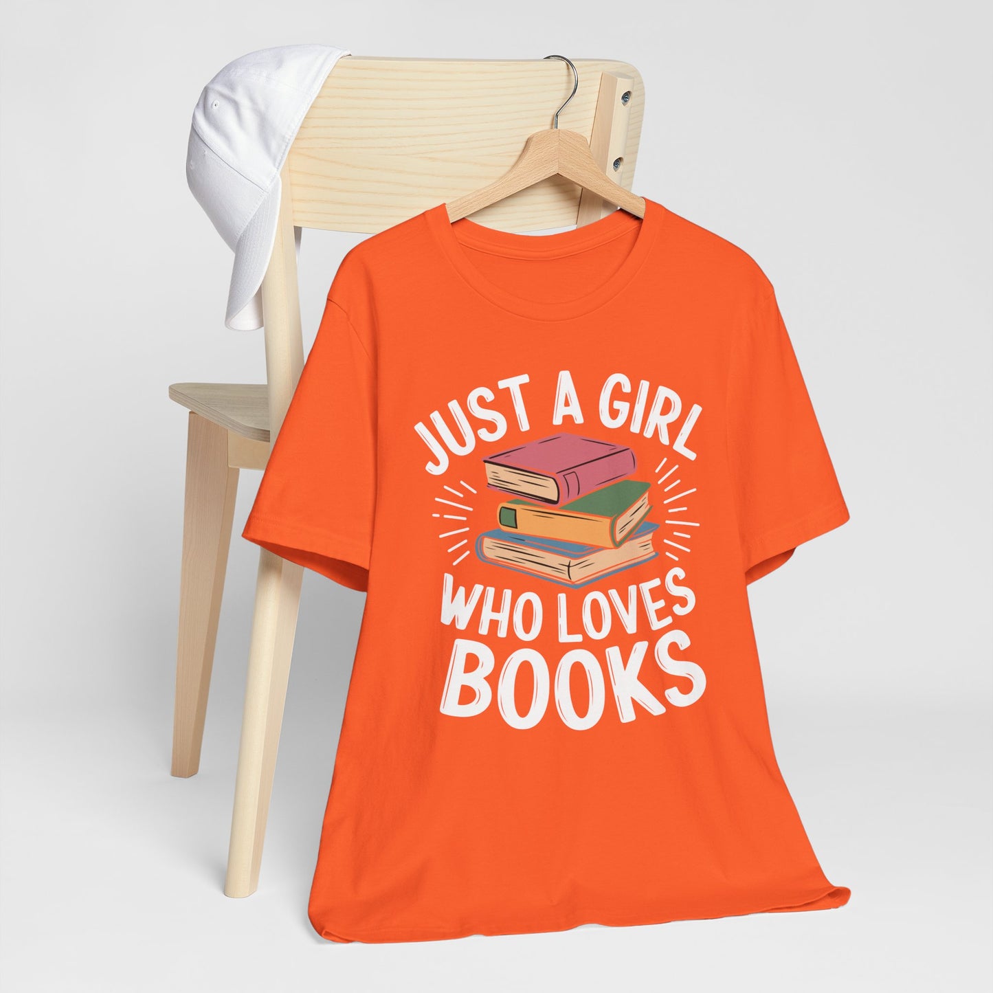 Just a Girl Who Loves Books Unisex Jersey Short Sleeve Tee - S - 3X