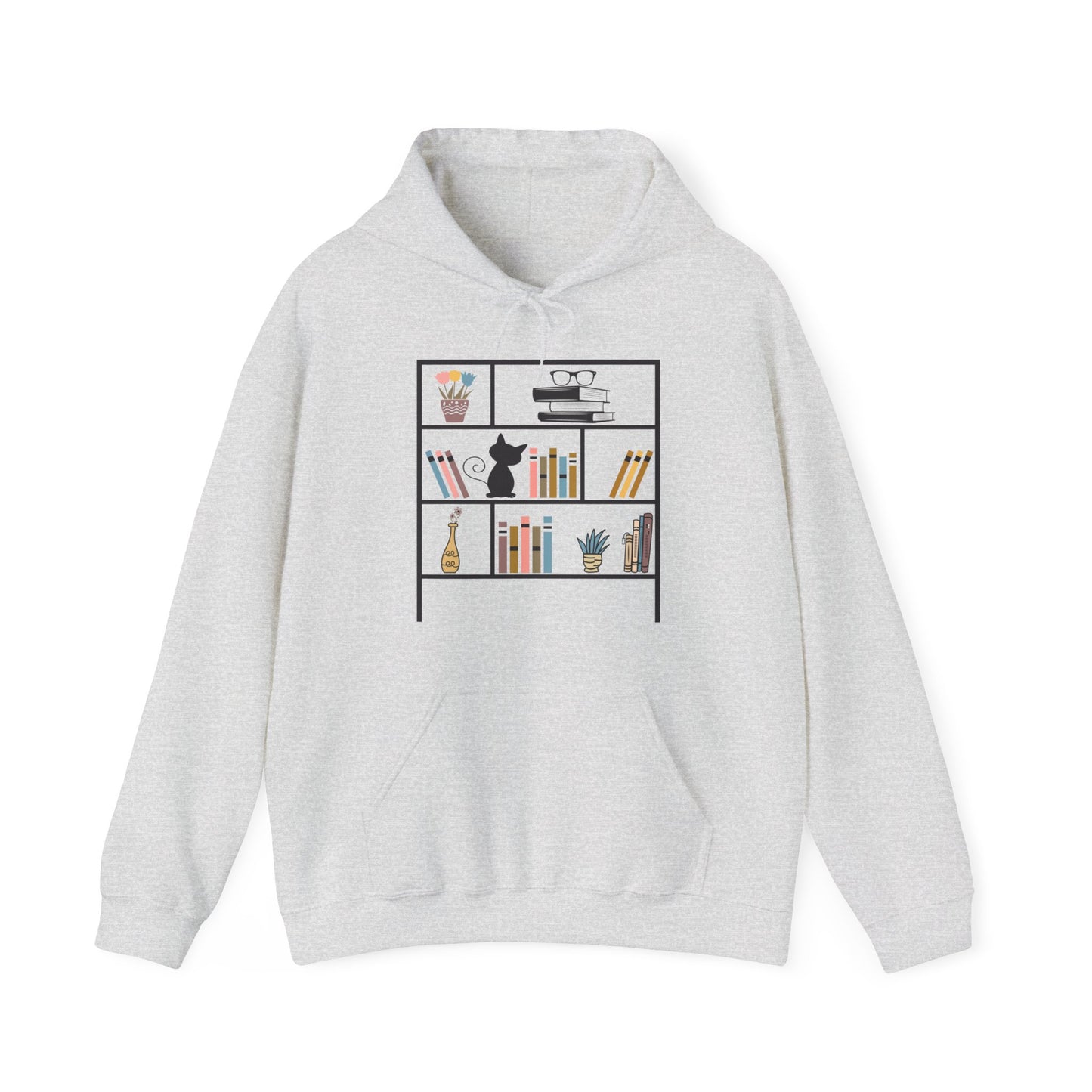 Unisex Heavy Blend™ Hooded Sweatshirt - bookshelf for cat - sizes S - 3X