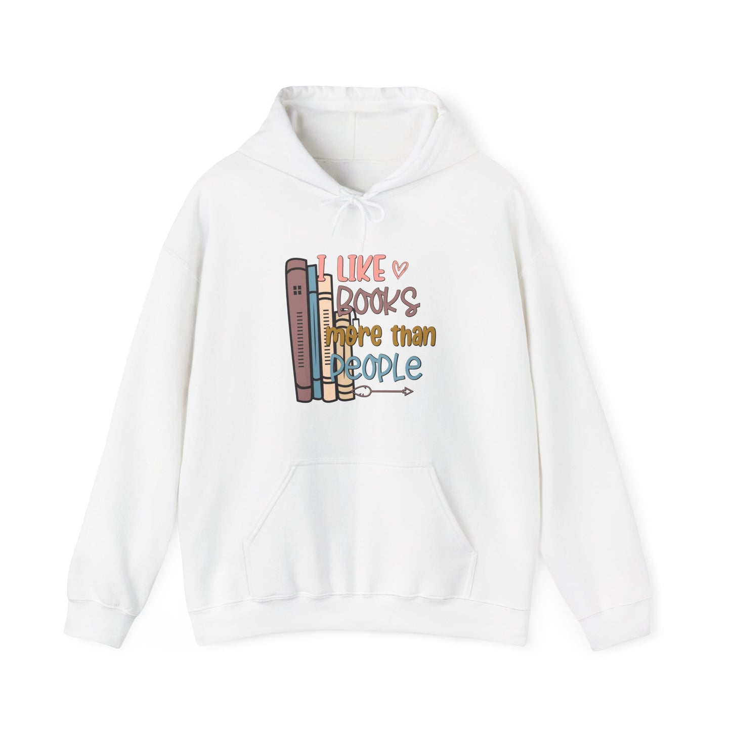 I like books more than people Unisex Heavy Blend™ Hooded Sweatshirt - sizes S - 3X