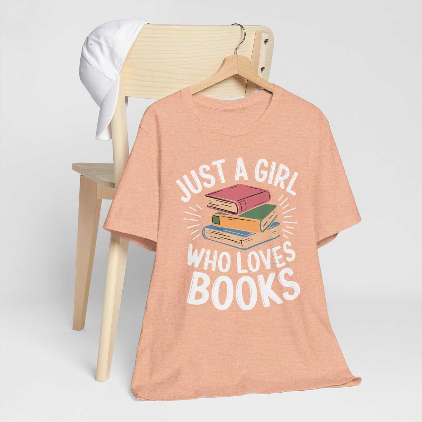 Just a Girl Who Loves Books Unisex Jersey Short Sleeve Tee - S - 3X