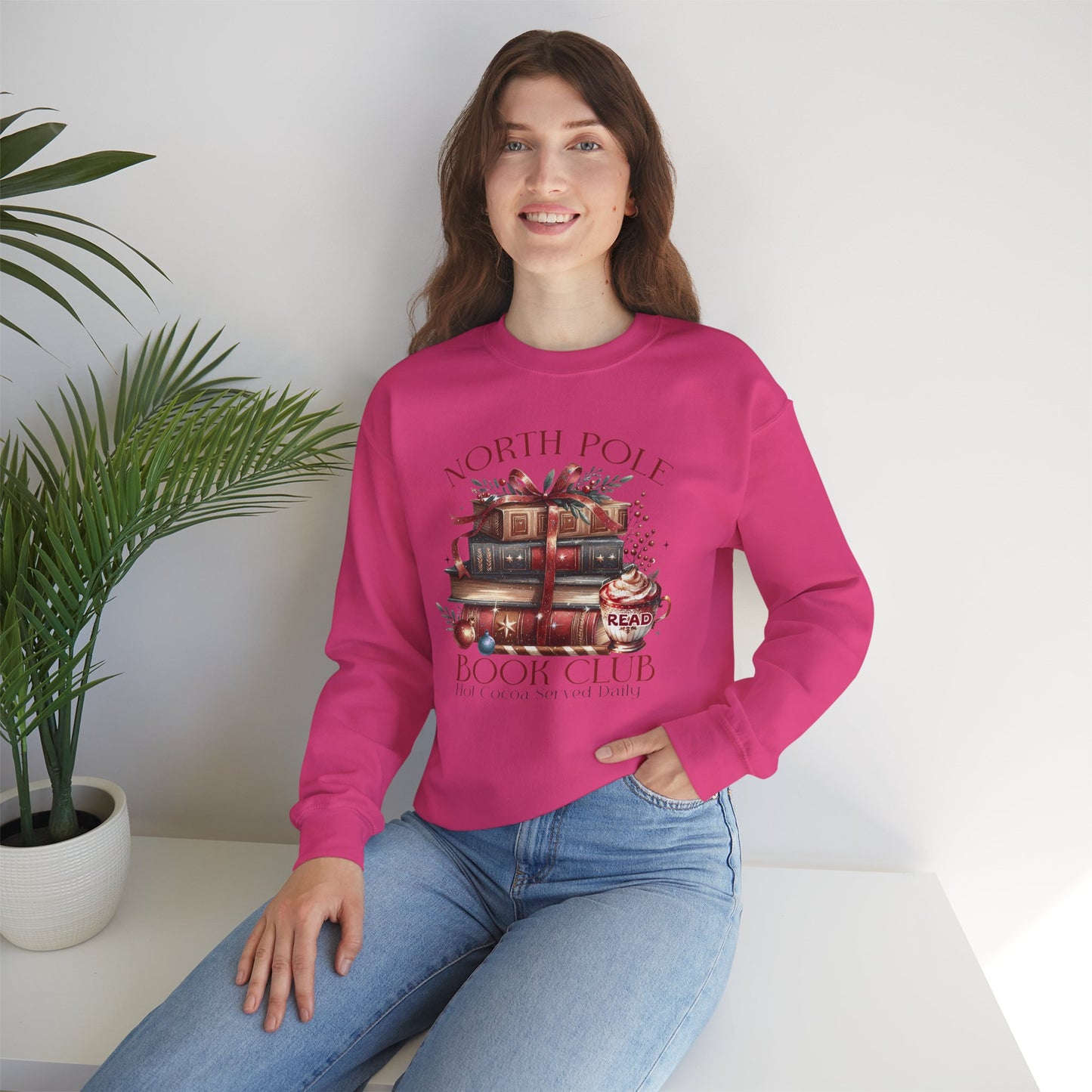 North Pole Book Club Unisex Heavy Blend™ Crewneck Sweatshirt - sizes S - 3X