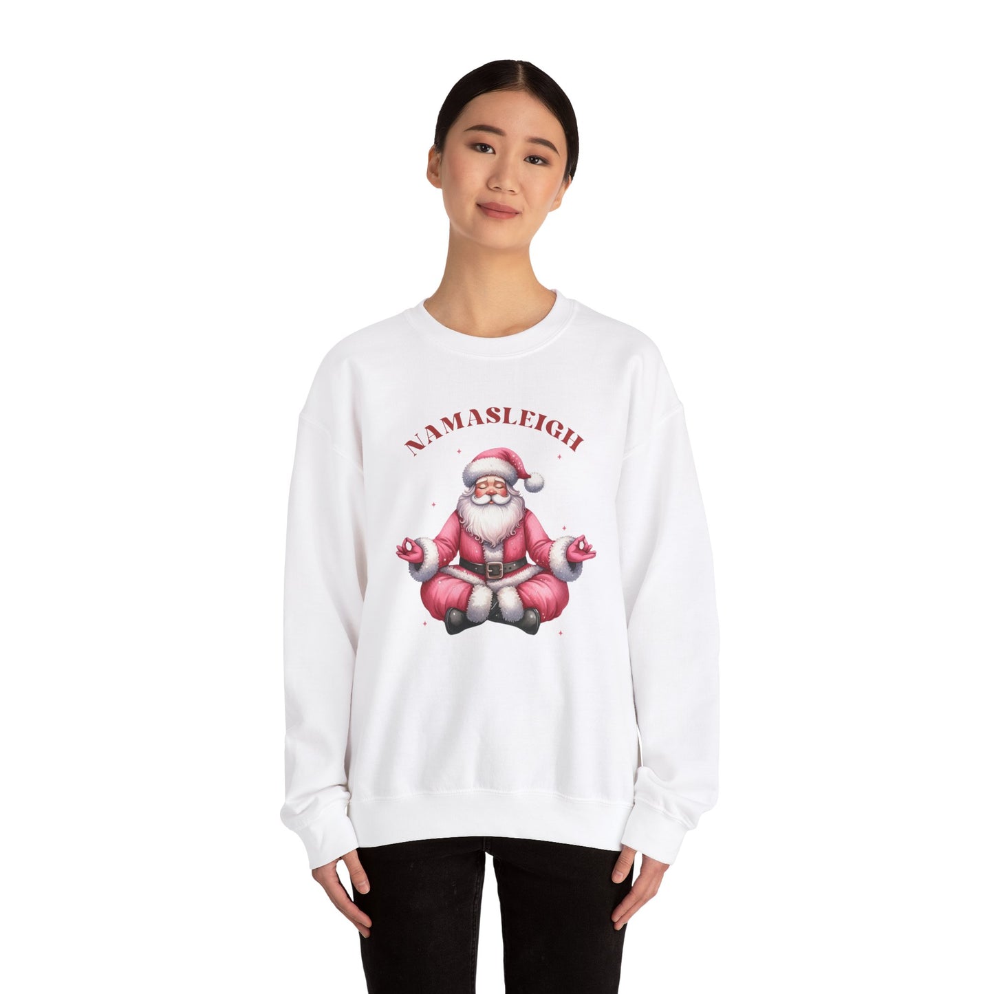 Namasleigh Santa Unisex Heavy Blend Crewneck Sweatshirt - Sizes S - 5X